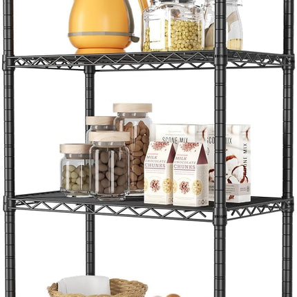 CARLA HOME 4-Tier Adjustable Metal Storage Shelves Wire Rack Organizer for Kitchen, Pantry, Bathroom or Laundry Room (60cm W x 40cm D x 140 cm H)-1992735282633510912