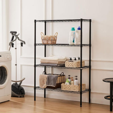 CARLA HOME 4-Tier Adjustable Metal Storage Shelves Wire Rack Organizer for Kitchen, Pantry, Bathroom or Laundry Room (60cm W x 40cm D x 140 cm H)-1992735282633510913