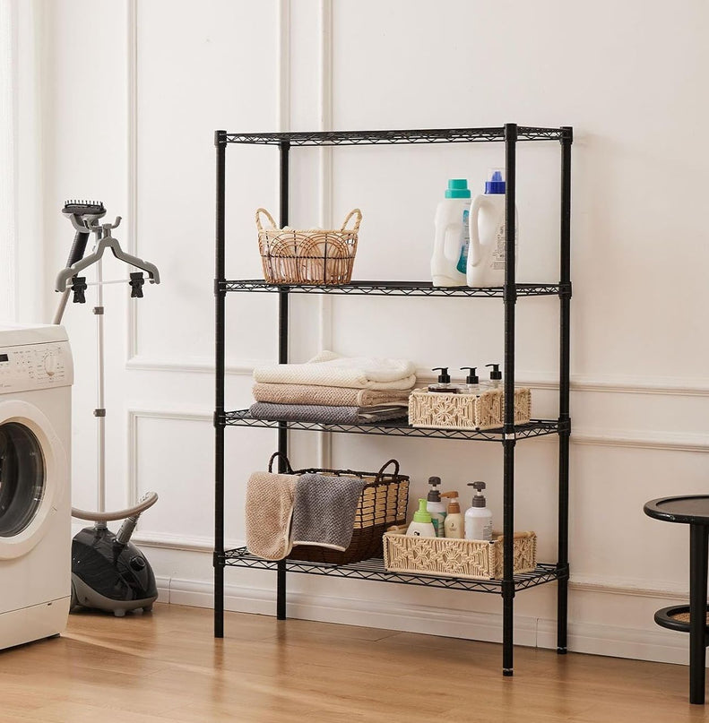 CARLA HOME 4-Tier Adjustable Metal Storage Shelves Wire Rack Organizer for Kitchen, Pantry, Bathroom or Laundry Room (60cm W x 40cm D x 140 cm H)-1992735282633510913