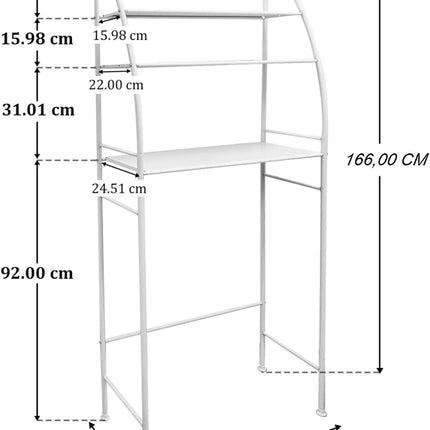 CARLA HOME 3-Tier Over Washing Machine Storage Rack for Laundry Room Space Saving, Towels, Detergent & Bathroom Essentials-1992735298685112322