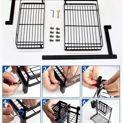 CARLA HOME 2-Tier Kitchen Spice Rack Organizer Storage Shelf for Condiments, Oil Bottles, Utensils, Cutting Board & More-1992735302300602375