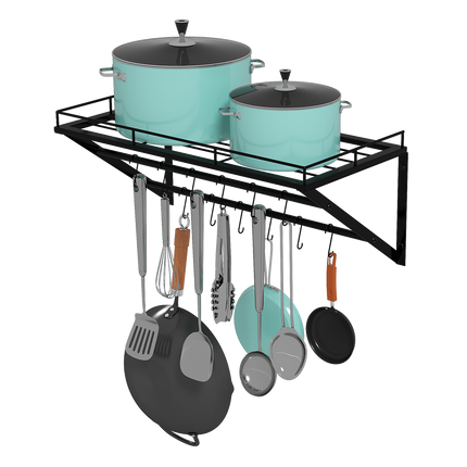 Toque Wall Mounted Pot Pan Rack Multipurpose  Holder-2011971113319534600