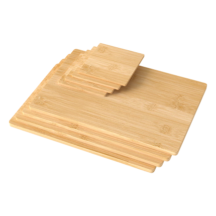 Toque 8 Pcs Natural Bamboo Placemat Coaster Storage Dish-2029387307206971400