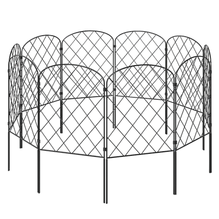 Mountview 10 Pcs Garden Fence Border Rustproof Metal-2006733422399197191