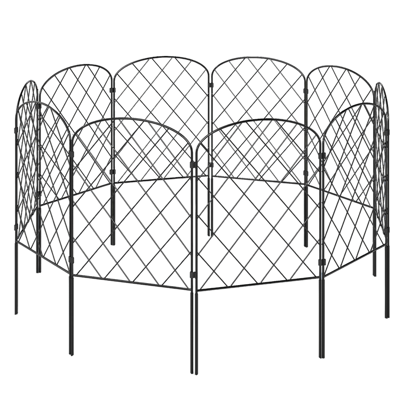Mountview 10 Pcs Garden Fence Border Rustproof Metal-2006733422399197191