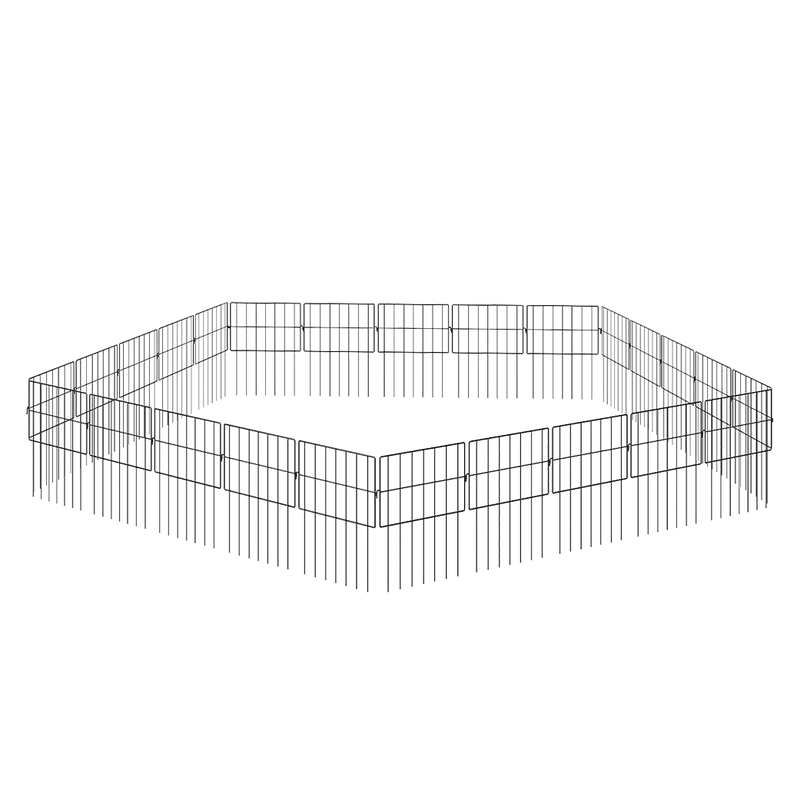Mountview 25 Pcs Garden Fence Border Rustproof Metal-2006733422801850375