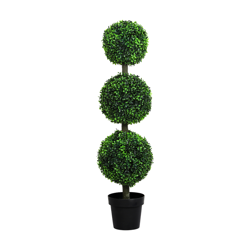 Lambu Artificial Triple Ball Boxwood Trees-2006732894076276744