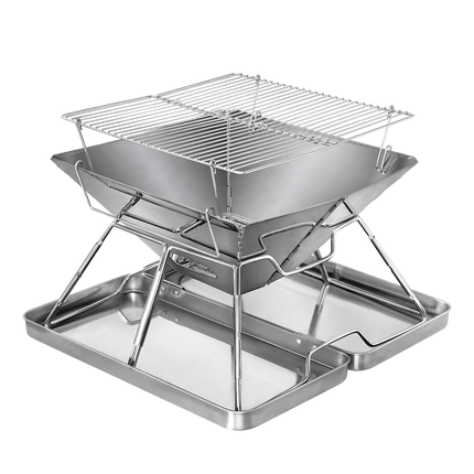 Levede Folding BBQ Portable Charcoal Grill 2-IN-1-2006732907498049544