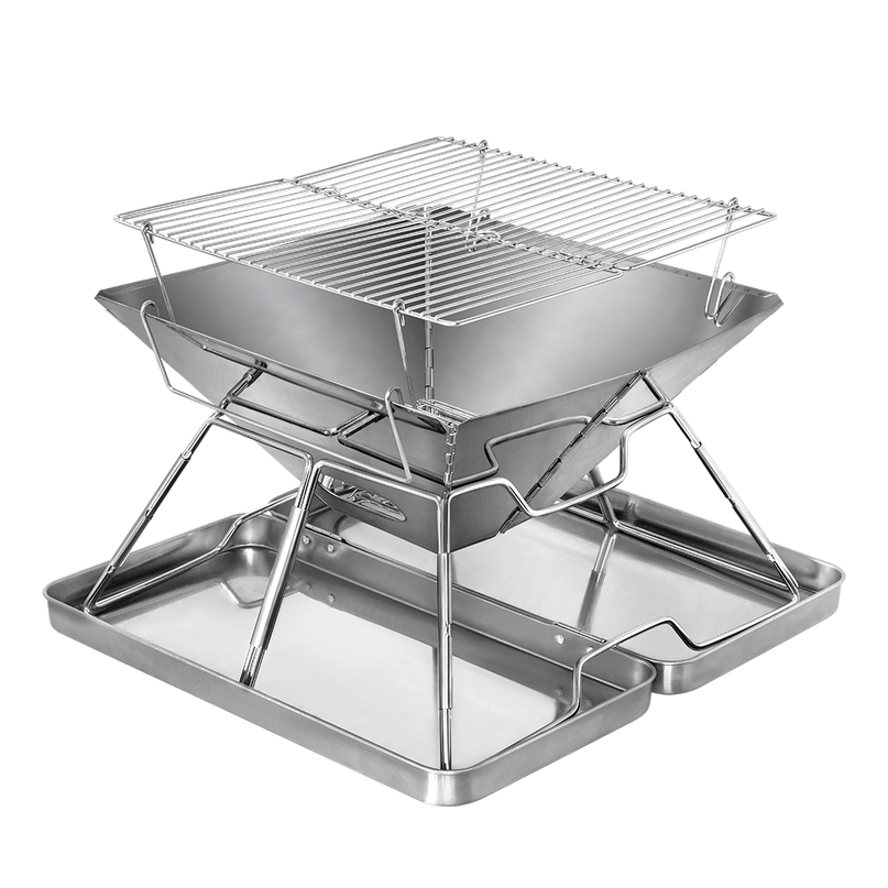Levede Folding BBQ Portable Charcoal Grill 2-IN-1-2006732907498049544