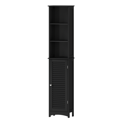 Levede Tall Bathroom Cabinet Storage 166cm Tallboy Cupboard Adjustable Shelf-2029334091123527689