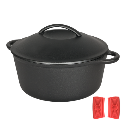 Pawz 6.6L Cast Iron Dutch Oven Heavy Duty Casserole Pot-2011971112291930120