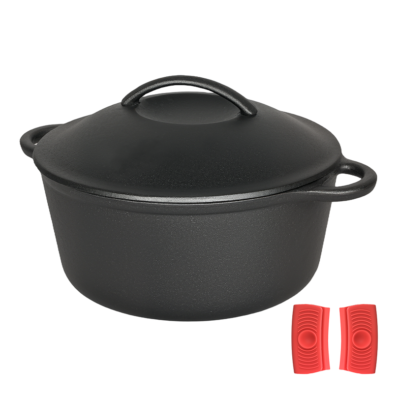 Pawz 6.6L Cast Iron Dutch Oven Heavy Duty Casserole Pot-2011971112291930120