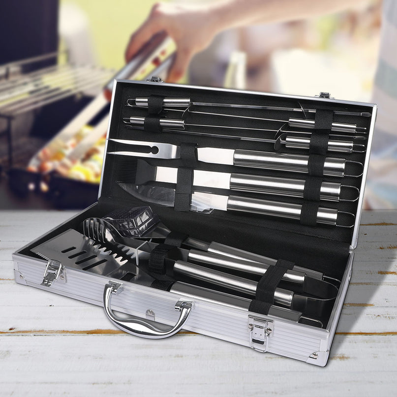 Moyasu 10Pcs BBQ Tool Set Stainless-2006733309522087942