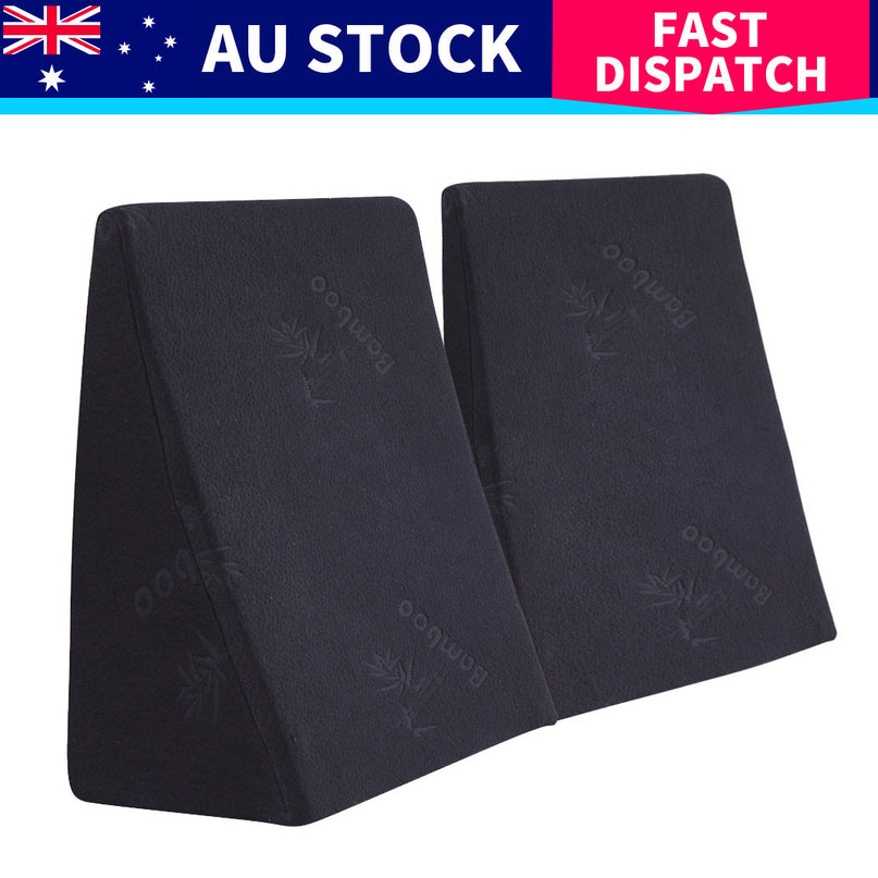 Cool Gel Memory Foam Bed Wedge Pillow With Cover-2029387198641606665
