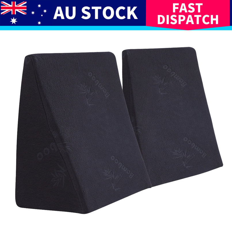 Cool Gel Memory Foam Bed Wedge Pillow With Cover-2029387198842933257