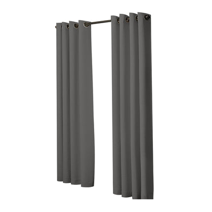 2x Blockout Curtains Panels 3 Layers Charcoal CD1003-132X213-GR-2029387283907612673