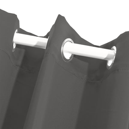 2x Blockout Curtains Panels 3 Layers Charcoal-2029387284784222213