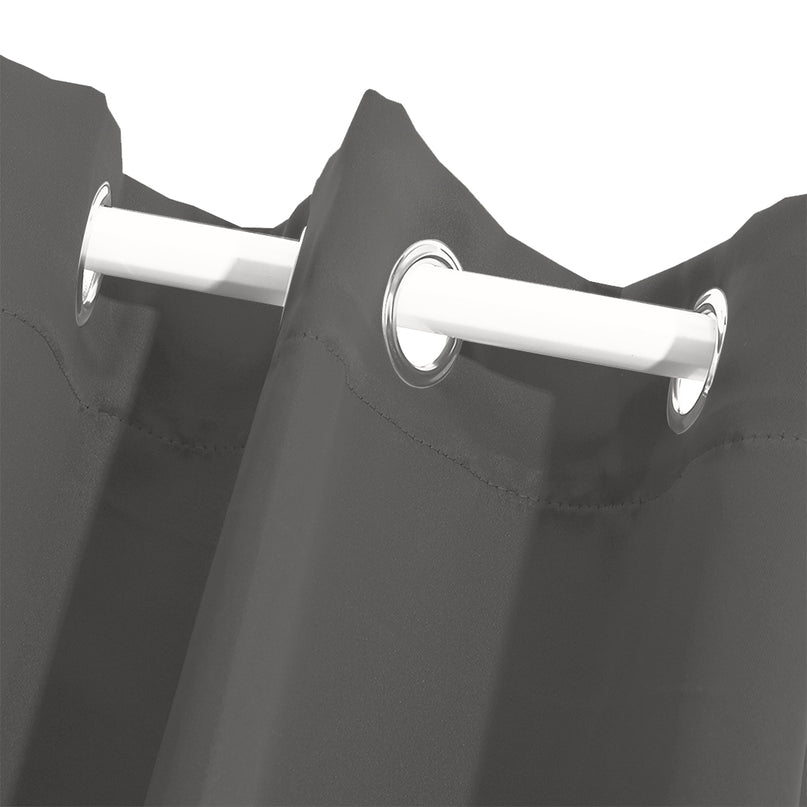 2x Blockout Curtains Panels 3 Layers Charcoal CD1003-132X213-GR-2029387283907612677