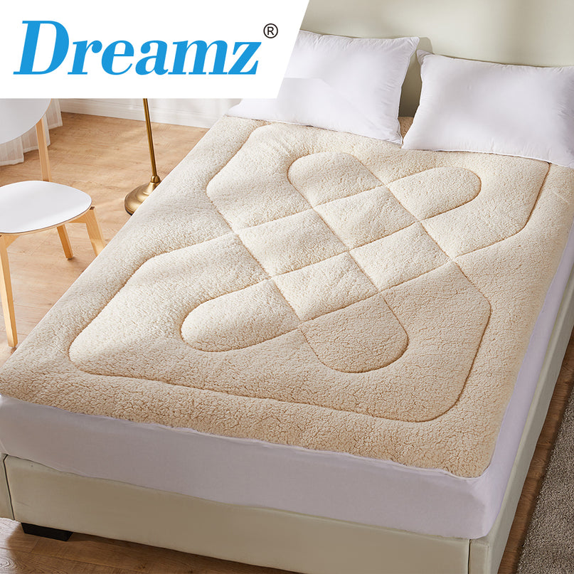 DreamZ Mattress Topper 100% Wool Underlay King-2018816830092742662