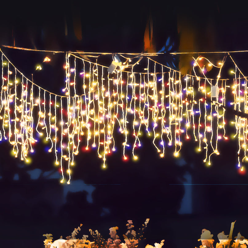 300 LED Curtain Fairy String Lights Multi Colour-2018816729257480198