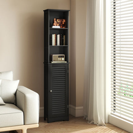 Levede Tall Bathroom Cabinet Storage 166cm Tallboy Cupboard Adjustable Shelf-2029334091123527686