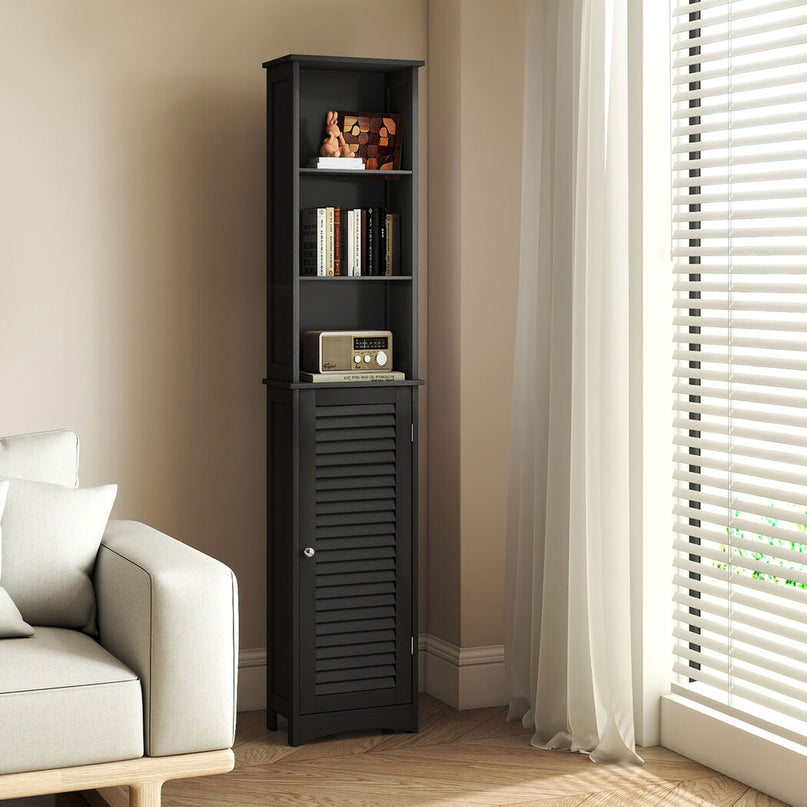 Levede Tall Bathroom Cabinet Storage 166cm Tallboy Cupboard Adjustable Shelf-2029334091123527686