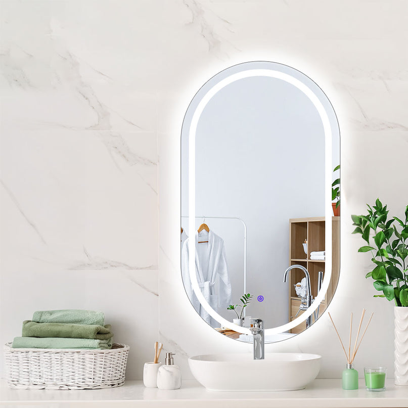 EMITTO LED Wall Mirror Oval Anti-fog 50x75cm-2018816856063873030