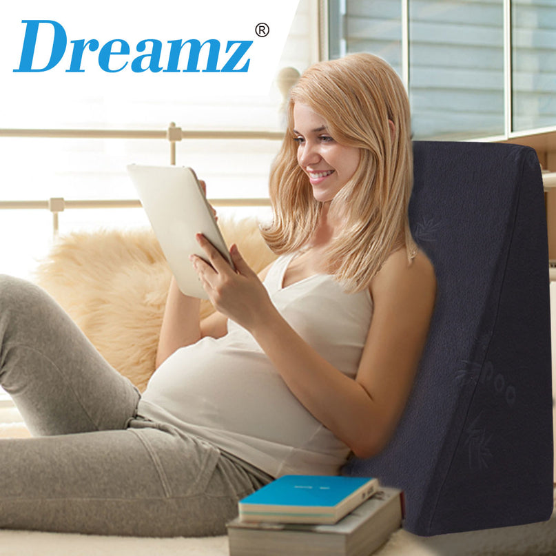 Cool Gel Memory Foam Bed Wedge Pillow With Cover-2029387198842933254
