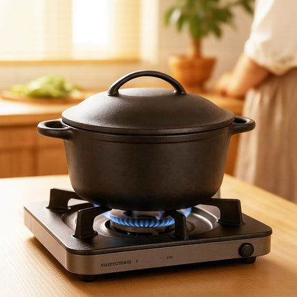 Pawz 6.6L Cast Iron Dutch Oven Heavy Duty Casserole Pot-2011971112291930118