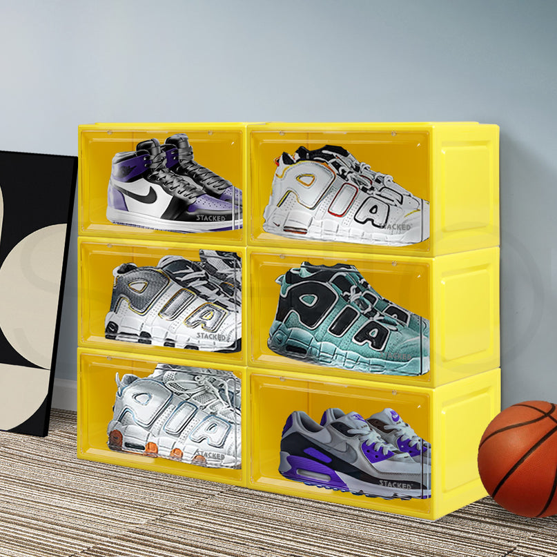 Stacked Sneaker Display Case 6x Clear Yellow-2029387238575575046