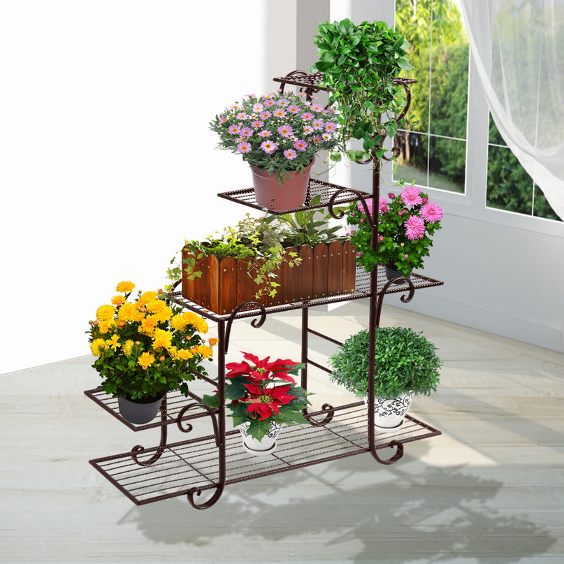 Levede Plant Stand Outdoor Indoor Metal Bronze-2018816781946327046