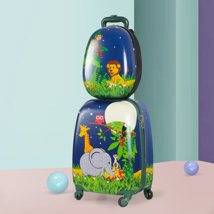 BoPeep 16''13'' 2PCS Kids Luggage Set Jungle-2018816802896875526