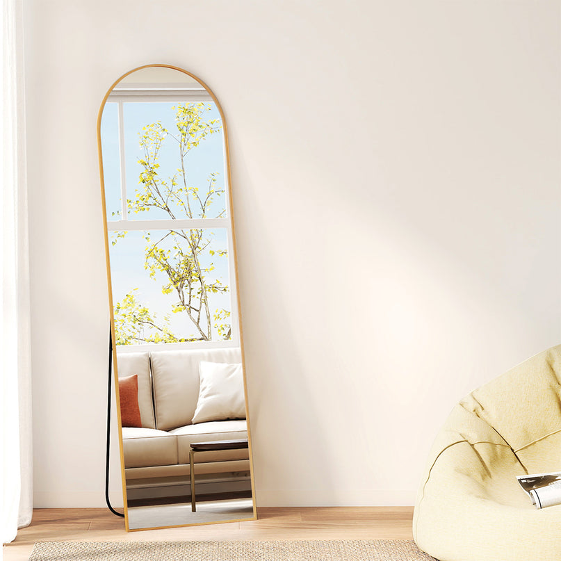 Yezi 165X60CM Full Length Mirror Wall Mounted Mirror Gold-2018816839831916550