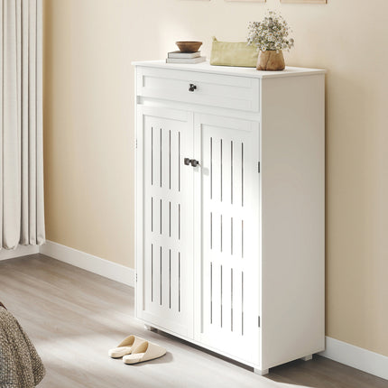 Levede Shoe Cabinet Door Storage Rack Cupboard White-2011971110257692678