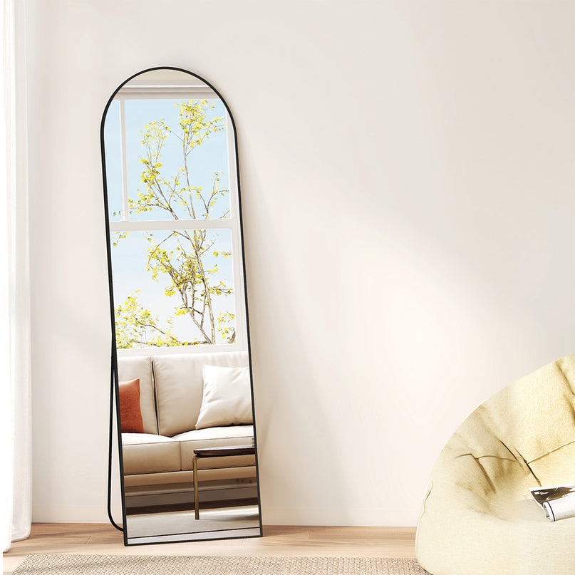 Yezi 165X60CM Full Length Mirror Wall Mounted Mirror Black-2018816839647367174