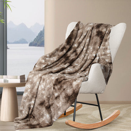 Dreamz Luxury Tie-dyed Blanket Brown 127cm x 152cm-2018816655479672839