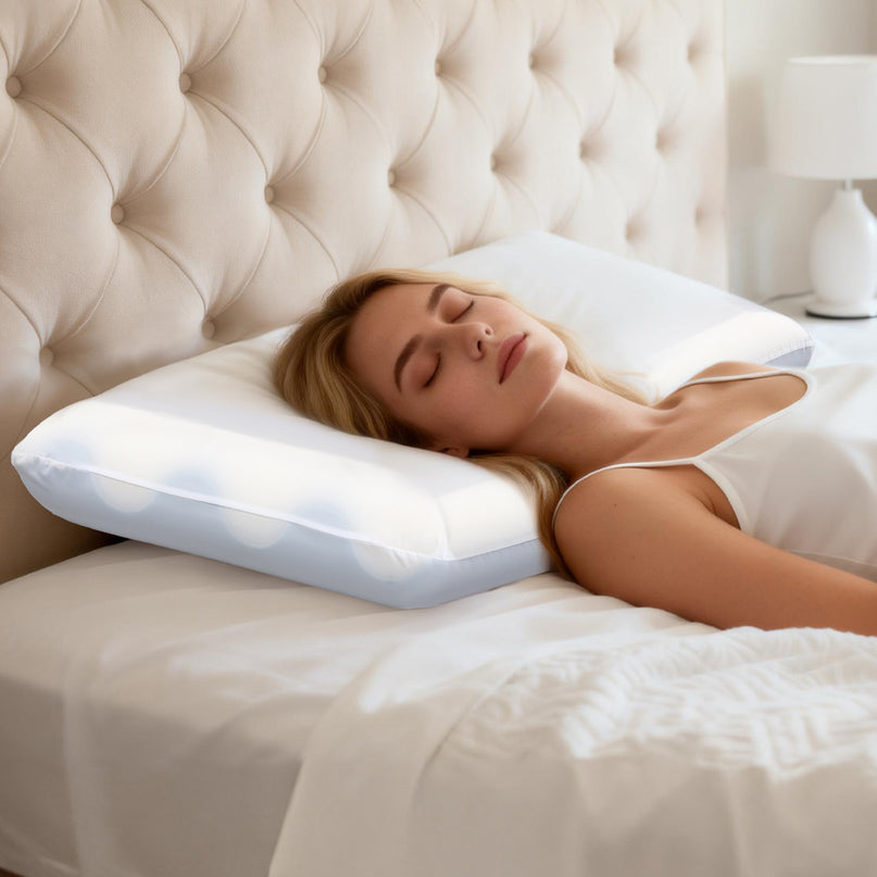Dreamz Memory Foam Pillow Double Sided Soft Pillowcase Neck Shoulder Support-2029334095615627271