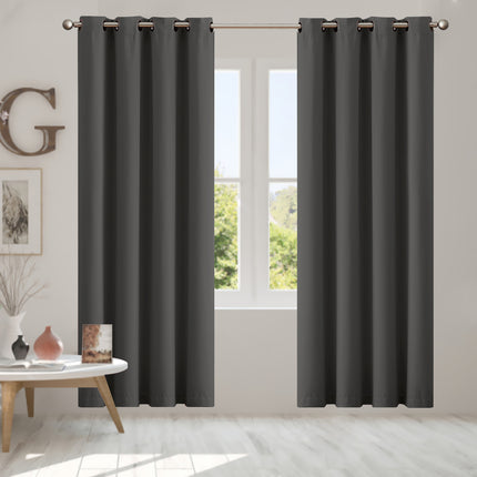 2x Blockout Curtains Panels 3 Layers Charcoal CD1003-132X213-GR-2029387283907612678