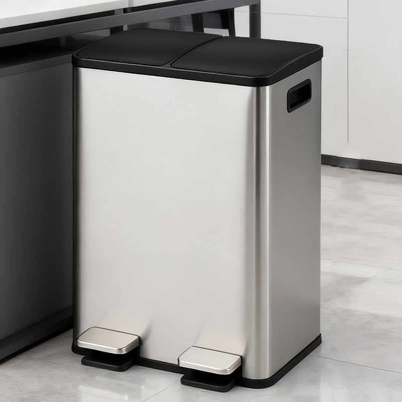 Toque 60L Pedal Bin Kitchen Waste Can Recycling Dustbin-2018816874996961287