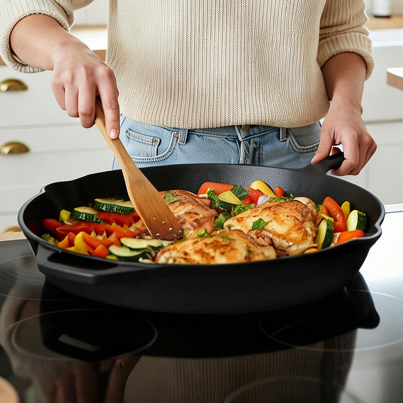 Toque Non Stick Frying Pan Cast Iron Steak Skillet-2029387291901956103