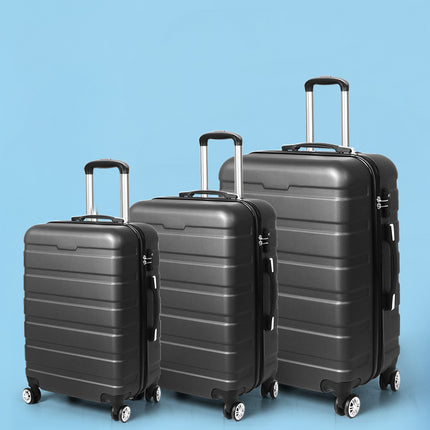 Slimbridge 3PC Luggage sets Suitcase Dark Grey-2006733066512502791
