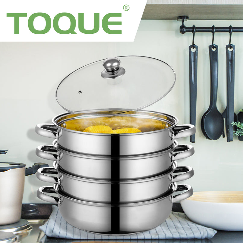 TOQUE Stainless Steel Steamer Meat Vegetable-2025742037680263175