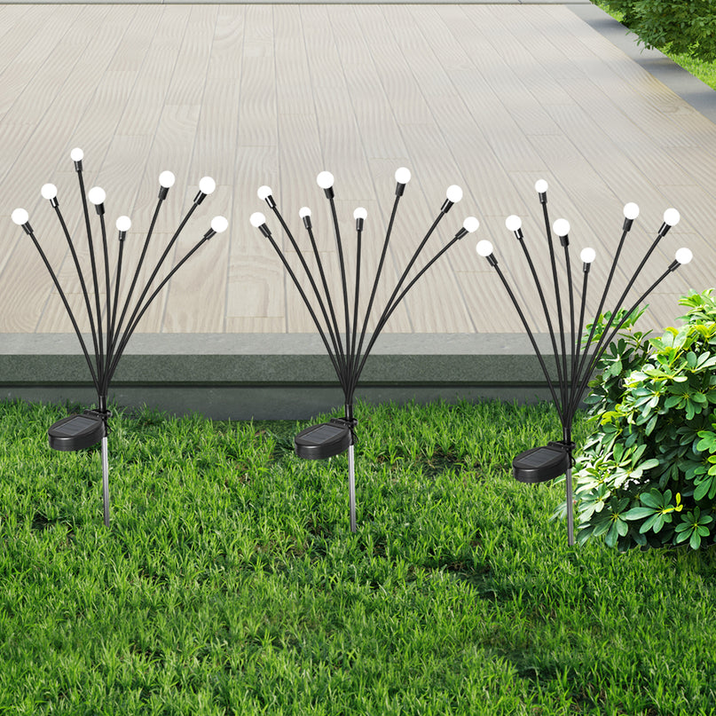 Firfly Solar Lawn Lights 8LED 4PC Outdoor Black-2006733079753920519