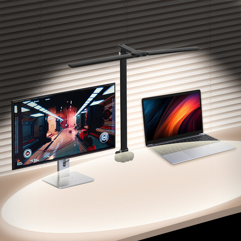 Emitto Double Head LED Desk Lamp Dimmable With Clamp-2018816724576636935