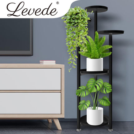 Levede Plant Stand Outdoor Indoor Flower Black Large-2018816769917063175