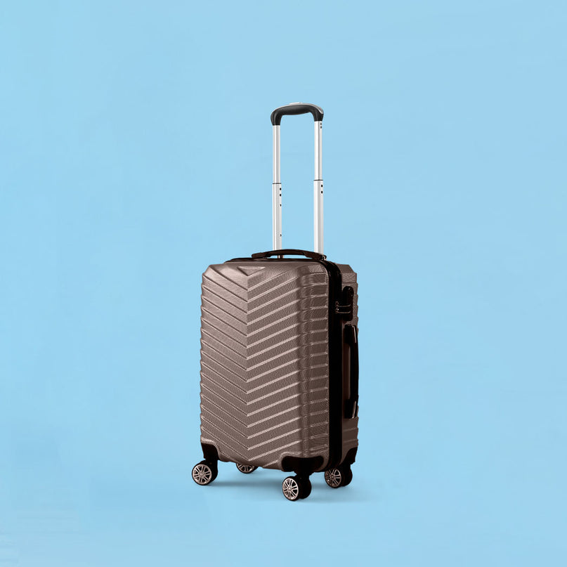 Slimbridge 20" Carry On Travel Luggage Coffee 20 inch-2006733061617750023