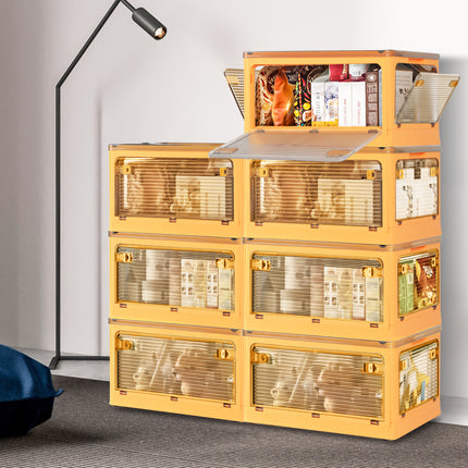 Storage Containers with Lid Clothes S Orange Small-2029387238370054151