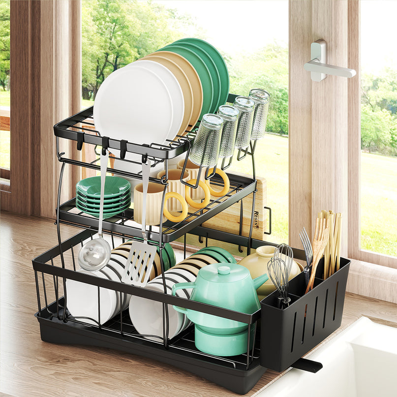 Toque Dish Drying Rack Plate Drainer Cup Holder-2006732713196916743