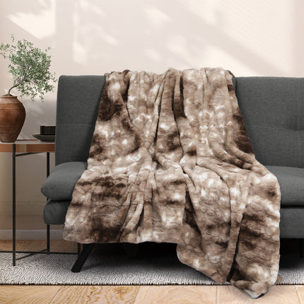 Dreamz Luxury Tie-dyed Blanket Brown 127cm x 152cm-2018816655479672838