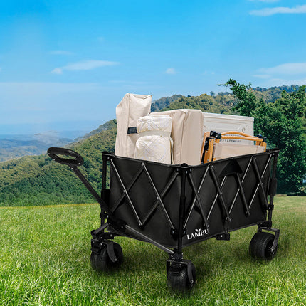 Lambu Folding Wagon Cart Black-2018816837059481607